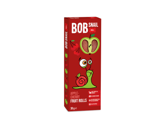 Bob-Snail alma-meggy gyümölcstekercs 30g 